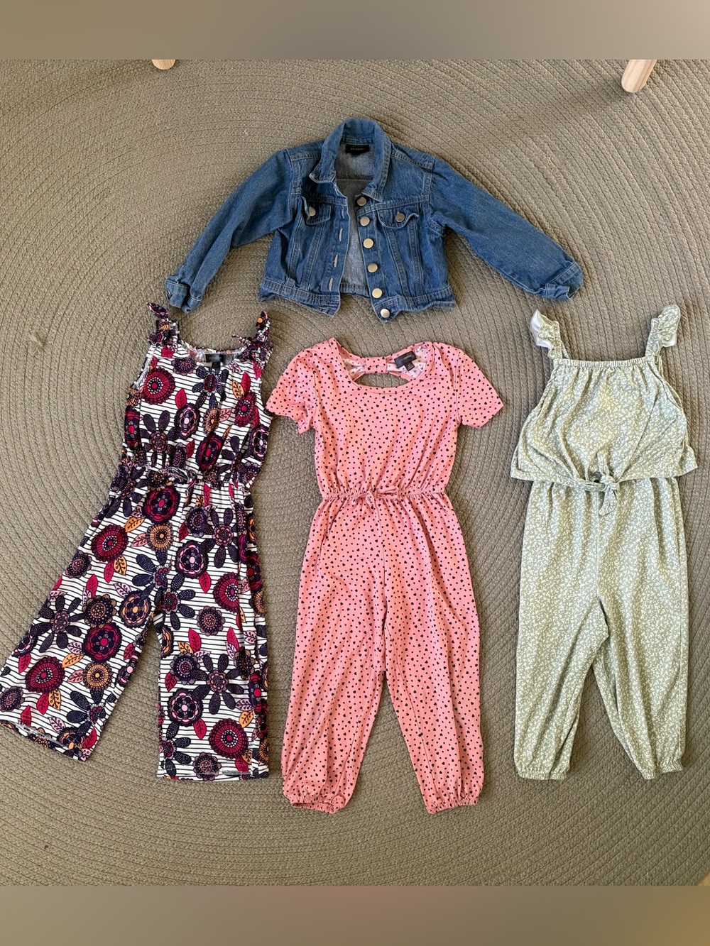 Picapino Rompers (2), Btween Romper, & Jean jacket